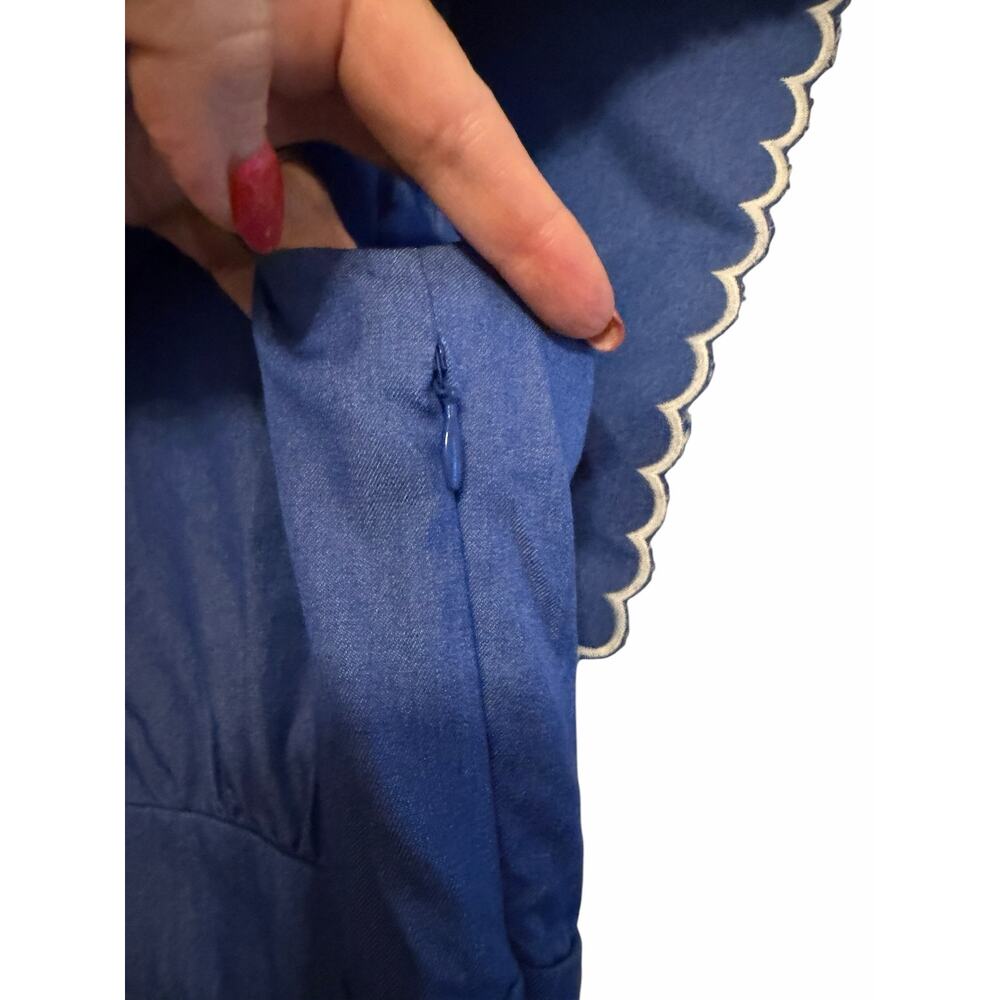 Tuckernuck Chambray Blue Embroidered Maxi Dress - Size XS - Picture 13 of 14